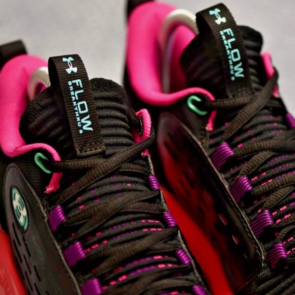 New! Size: 7 Women | Under Armour Flow Breakthru 5 | Black Andromeda Purple - Picture 7 of 16